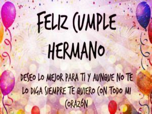 mensajes  frases de feliz cumpleanos hermano