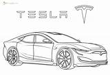 Tesla Coche Colorare Transportation sketch template