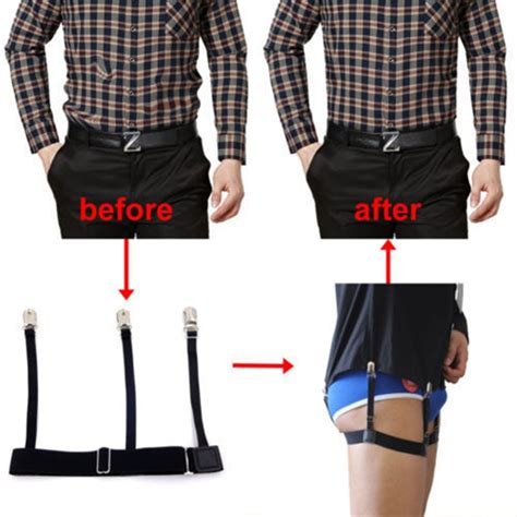 New Men 2pcs Pair S Holders Hidden Suspenders Keeping Your Shirt Tucked