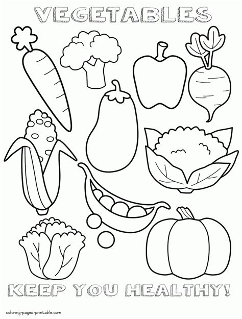 vegetables healthy  unhealthy food coloring pages coloring pages