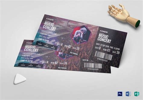 festival concert ticket examples  psd ai indesign publisher word examples