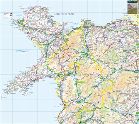 north wales offline map including llandudno conwy anglesey holyhead