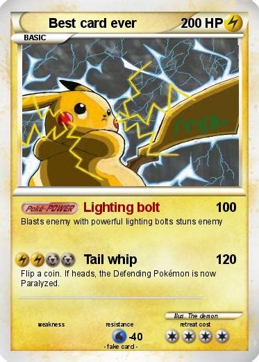 pokemon  card    lighting bolt  pokemon card