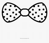 Bow Polka Tie Transparent sketch template