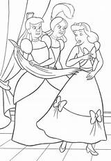 Cinderella Anastasia Drizella Coloringhome Afkomstig Codes Insertion sketch template