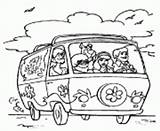 Scooby Doo Coloring Pages Mystery Machine Driving Printable Print Freds sketch template