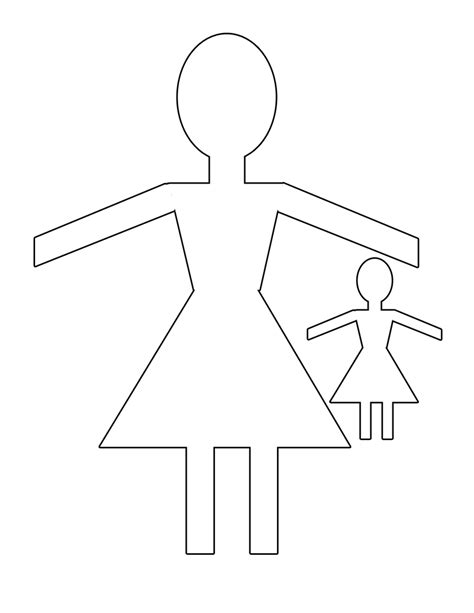 image result  printable doll outline paper doll template paper