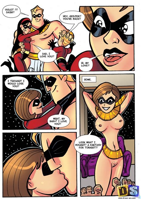 elastigirl violet and dash naked comic strip