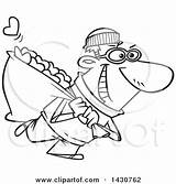 Stealing Cartoon Man Clipart Royalty Lineart Robber Hearts sketch template