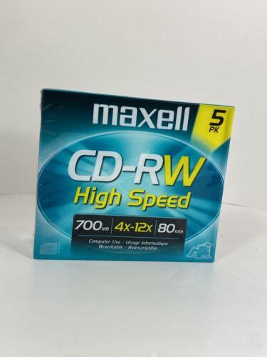 Maxell Cd Rw 5 Pack 74 Min High Speed Rewritable Compact Disc Blank