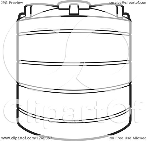 clipart   black  white water holding tank royalty  vector