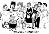 Milking Maids Nostalgia sketch template