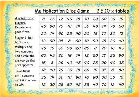 times tables board game    row teaching resources