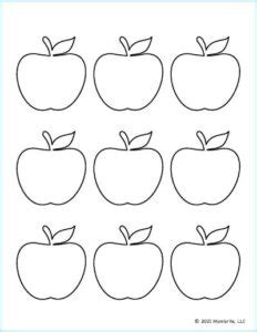printable apple templates  outlines mombrite
