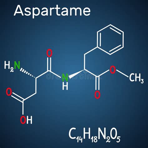 aspartame apm molecule sugar substitute   ilustracao  vetor ilustracao de