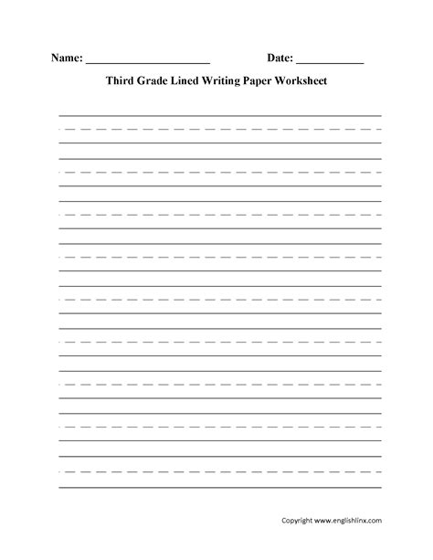 images  long lined paper worksheets  grade essay writing