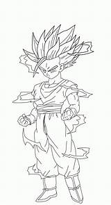 Coloring Pages Dragon Ball Super Saiyan Goku Gohan Library Clipart sketch template