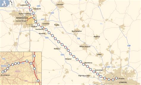 Bbc News Proposed Route Of High Speed Rail Line
