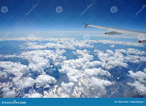 flying  mountains stock photo image  aviation