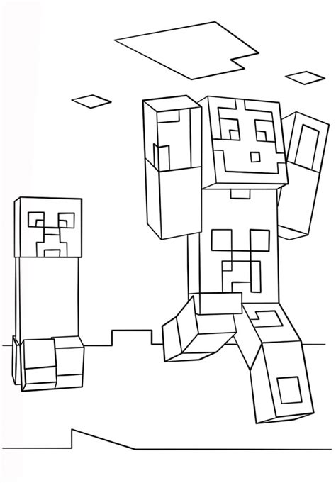 minecraft creeper coloring pages  printable coloring pages  kids