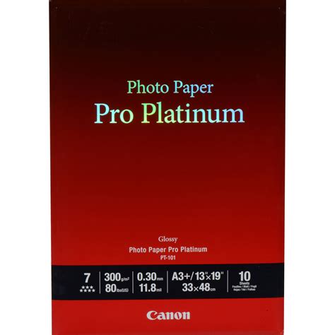 canon pro platinum photo paper     sheets