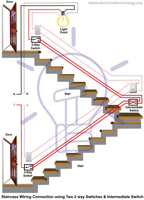 intermediate switch  construction working   electrical wiring staircase