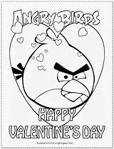 Coloring Valentines Pages Sheets Printable Kids Valentine Disney Angry Birds sketch template