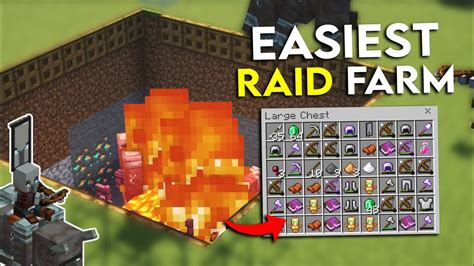 simple raid farm  minecraft  insane looat youtube