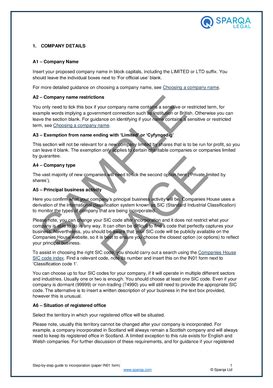 sparqa legal step  step guide  incorporation paper  form