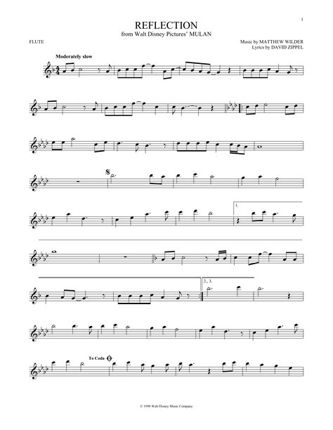 reflection flute sheet   christina aguilera flute