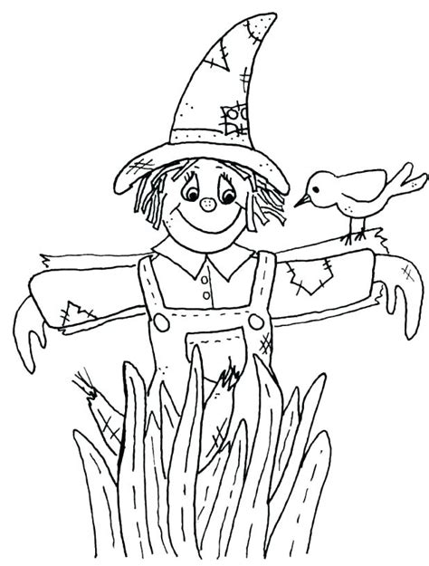girl scarecrow coloring page  getdrawings