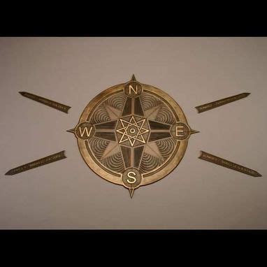 handmade bronze compass rose schaal arts