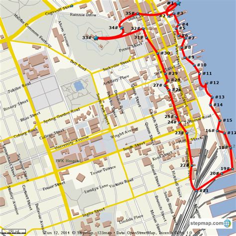 stepmap halifax walking  landkarte fuer world