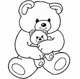 Teddy Coloring Bears Pages Kids Bear Cartoon Hugging Disney Cute Birthday Choose Board sketch template