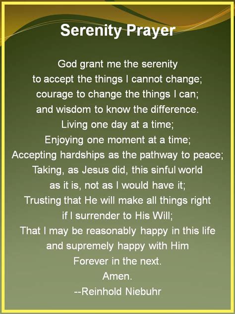 serenity prayer quotes quotesgram