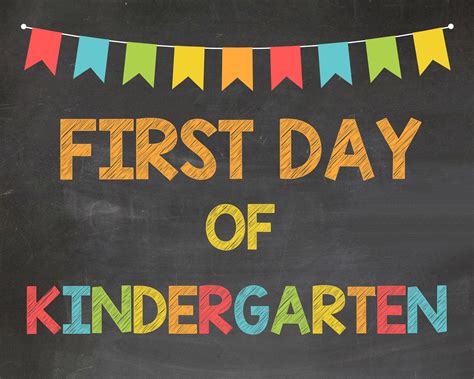 kindergarten sign printable