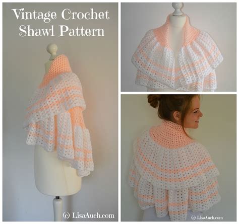 vintage crochet shawl pattern easy