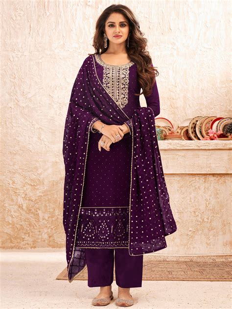 purple salwar suits latest designs party wear  salwar suit punjabi