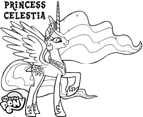 pony princess celestia printable coloring pages printable