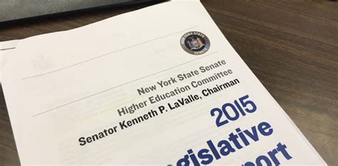 Senator Ken Lavalle 2015 Higher Education Legislative Report Is Now