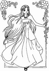 Princess Beautiful Color Colour Coloring Pages Crayons Printer Ready Paper sketch template