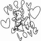 Coloring Pages Puppy Valentine Sheets Valentines Printables Cute Posted sketch template