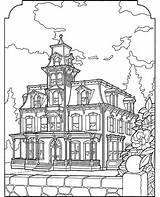 Mansion Victorian Adults Coloringhome Dxf Eps Azcoloring sketch template