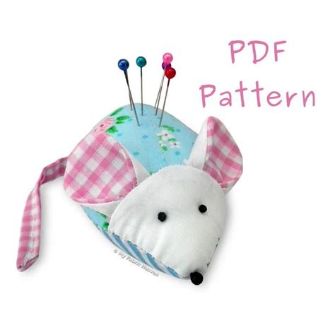 cute mouse pin cushion  sewing pattern full instructions etsy easy sewing patterns