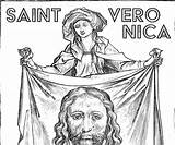 Catholic Veronica sketch template