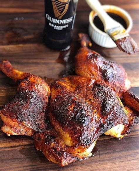 crispy spatchcocked chicken with a guiness glaze sign us up favorite