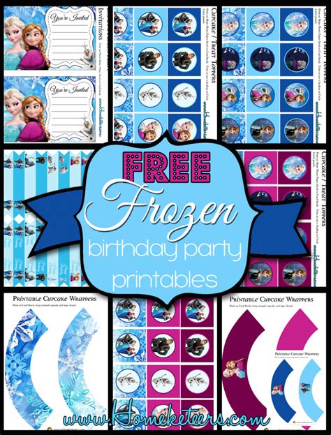 frozen themed birthday party  printables