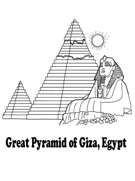 great pyramid  giza coloring page  printable coloring pages