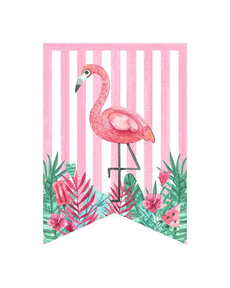 printable flamingo party pack  cottage market