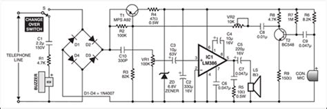 telephone receiver detailed circuit diagram  circuit diagram telephone circuit